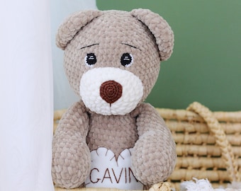 Personalized stuffed teddy bear, Memory bear, Custom teddy bear