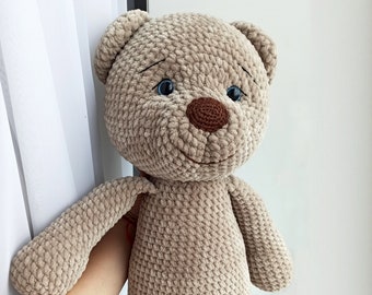 Big Personalized stuffed teddy bear, Baby shower gift, Customized bear