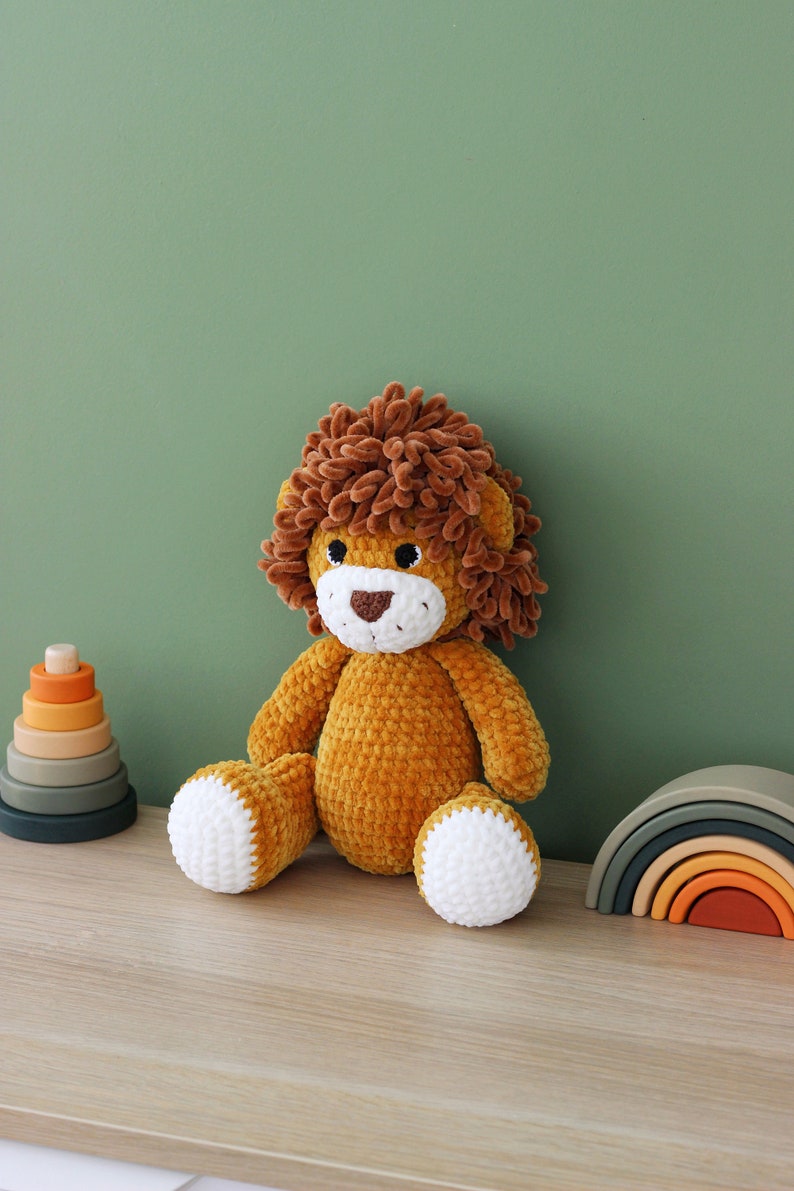 Personalized Leo, Stuffed lion baby shower, Baby lion, baby boy toys, baby shower gift image 7