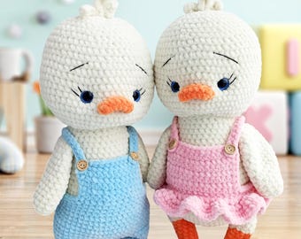 Stuffed animal duck, Custom plush, Personalized toys, Crochet duck