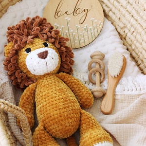 Personalized stuffed lion, Leo baby, Baby lion stuffed toy image 7