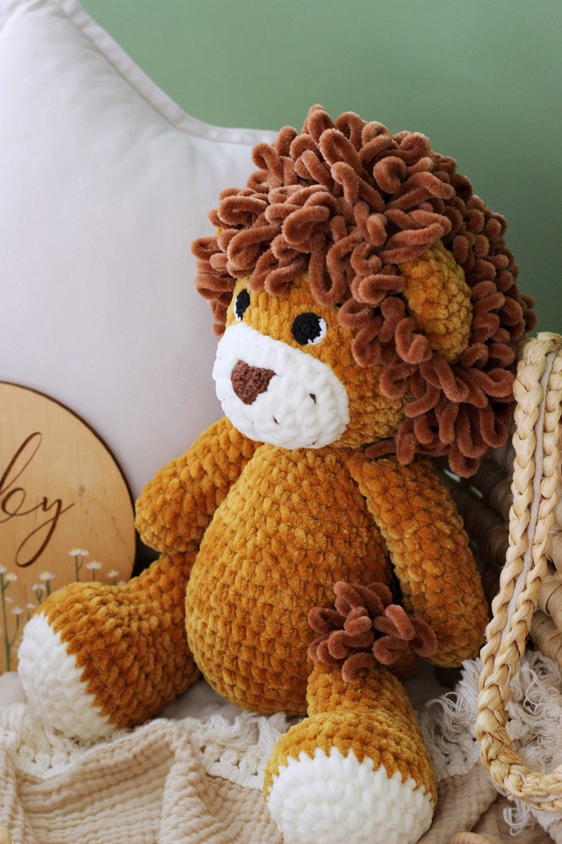 Personalized Leo, Stuffed lion baby shower, Baby lion, baby boy toys, baby shower gift image 4