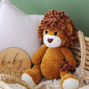 Personalized Leo, Stuffed lion baby shower, Baby lion, baby boy toys, baby shower gift image 1