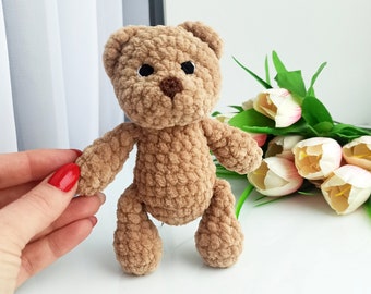 Gehaakte knuffelbeer: miniknuffel (5,5")