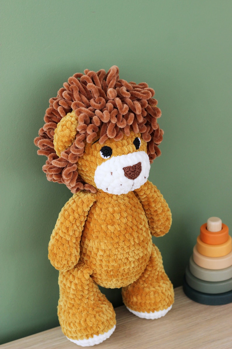 Personalized stuffed lion, Leo baby, Baby lion stuffed toy image 3