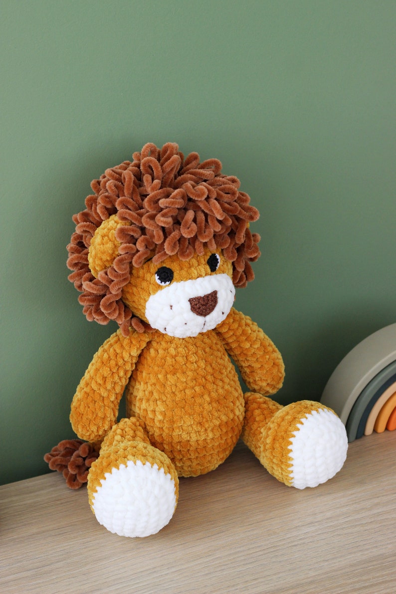 Personalized stuffed lion, Leo baby, Baby lion stuffed toy image 8