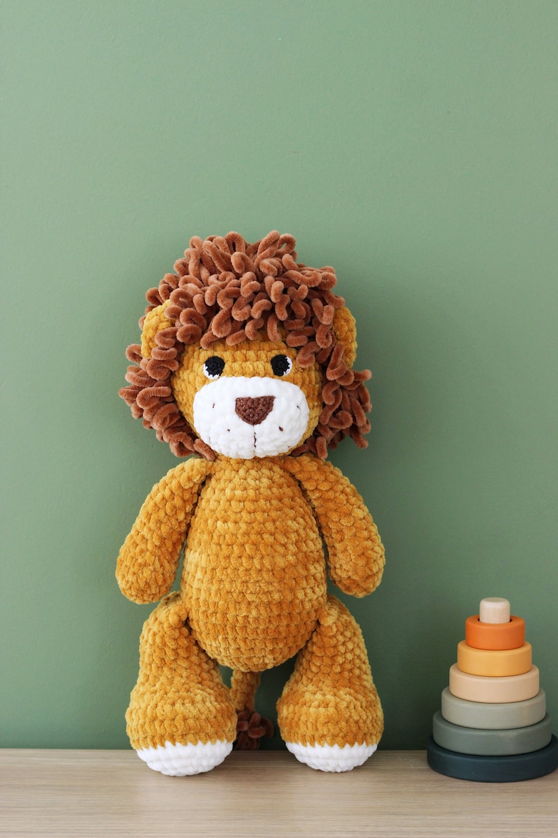 Personalized stuffed lion, Leo baby, Baby lion stuffed toy image 6