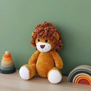 Personalized stuffed lion, Leo baby, Baby lion stuffed toy image 4