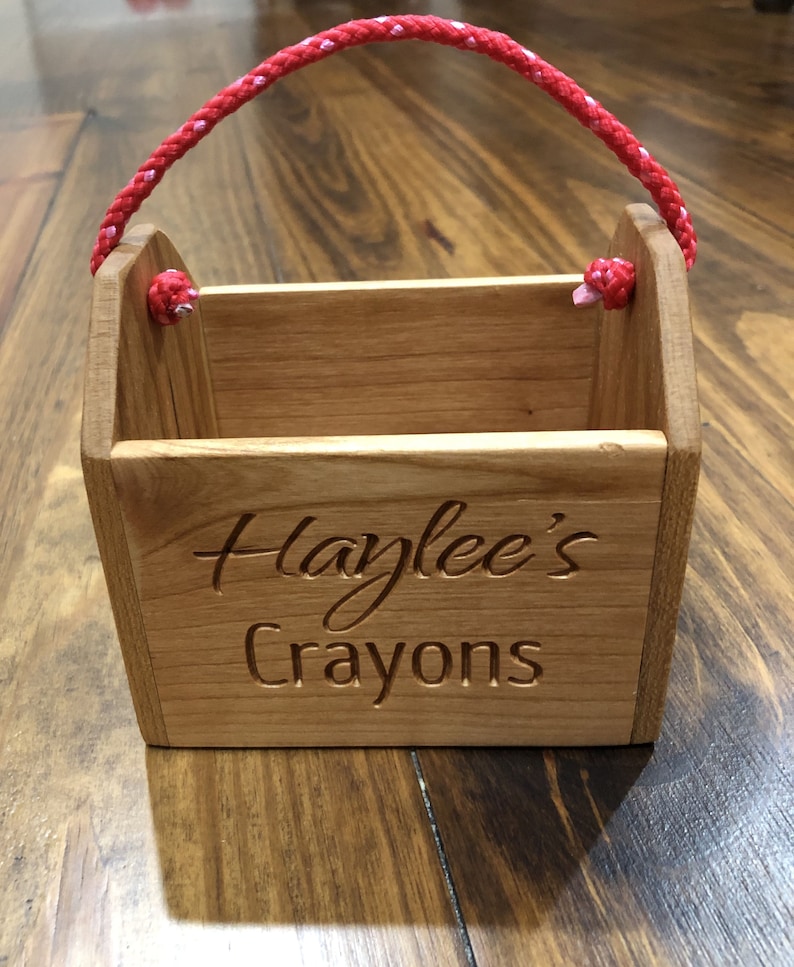 Personalized Hardwood Crayon Box Etsy