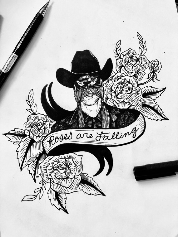 Orville Peck Roses Are Falling Print Etsy