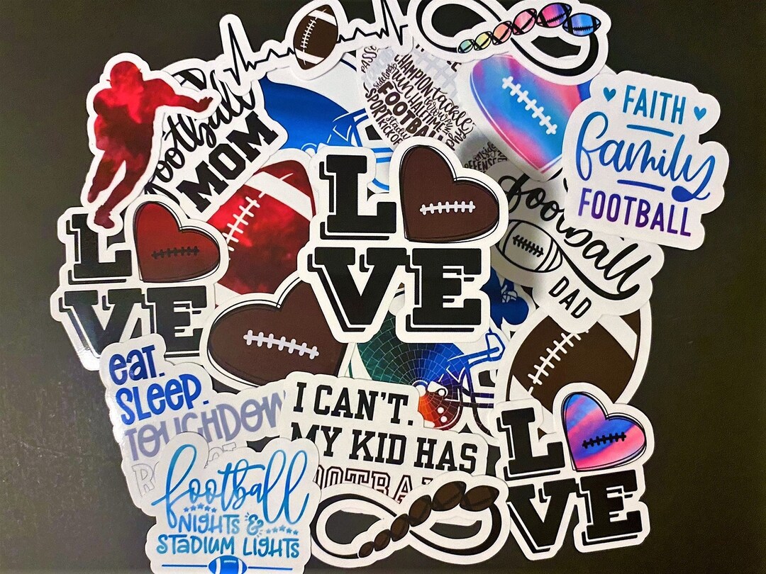 Football Stickers Decals Etsy