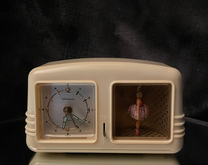 Vintage Waltham Dancing Ballerina Alarm Clock Etsy