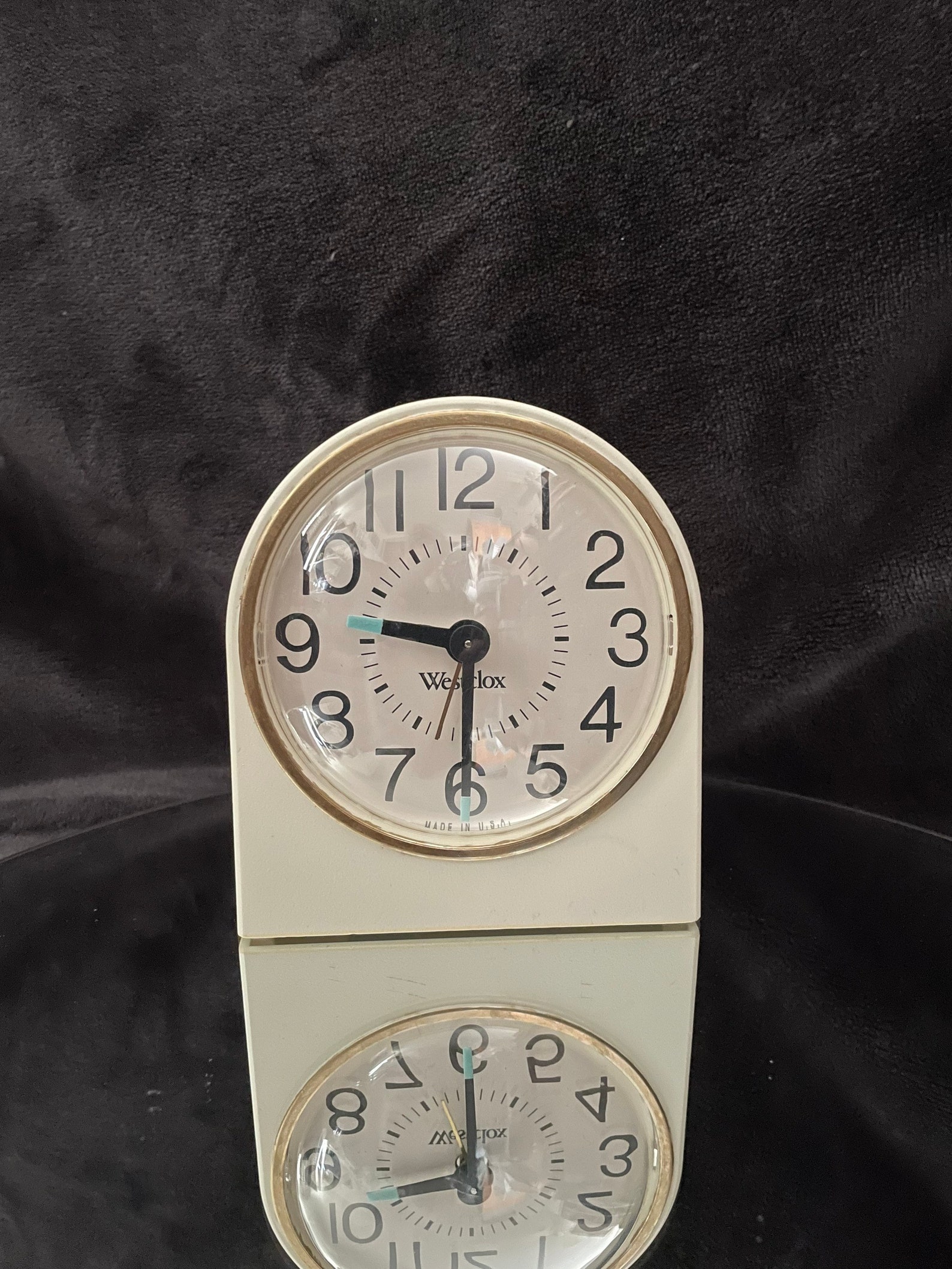 Vintage Westclox Windup Alarm Clock in Cream,luminous Hands. Restored