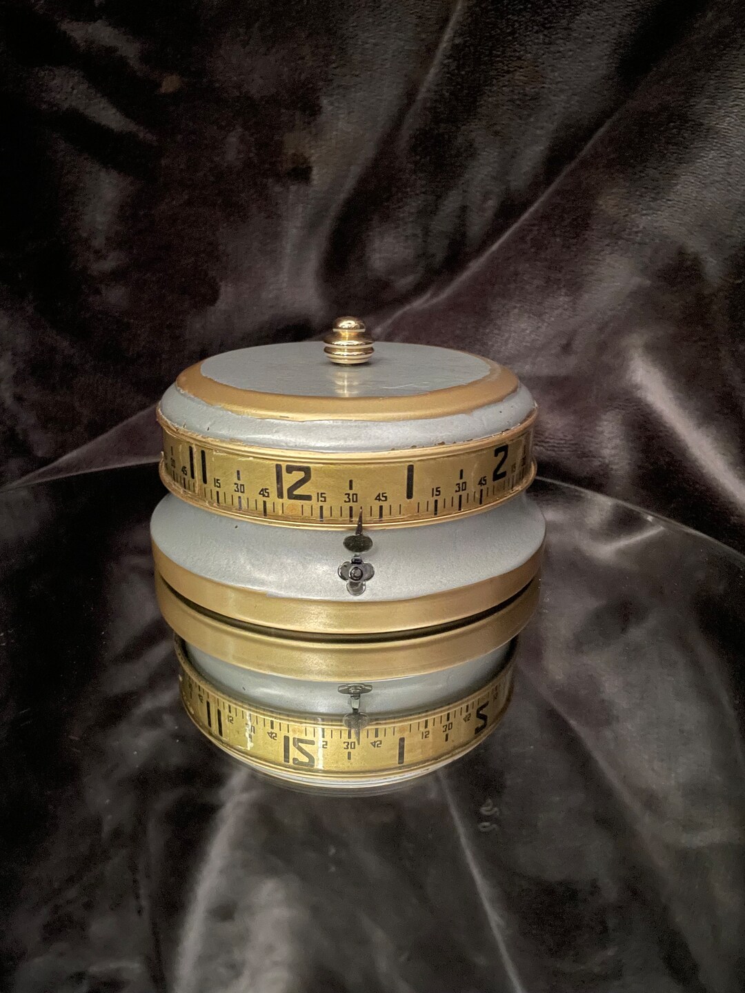 Antique LUX Mystery Tape Measure Clock. Circa 1930s Serviced and