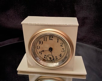 Antique Art Deco Windup Boudoir Clock. Serviced and restored.
