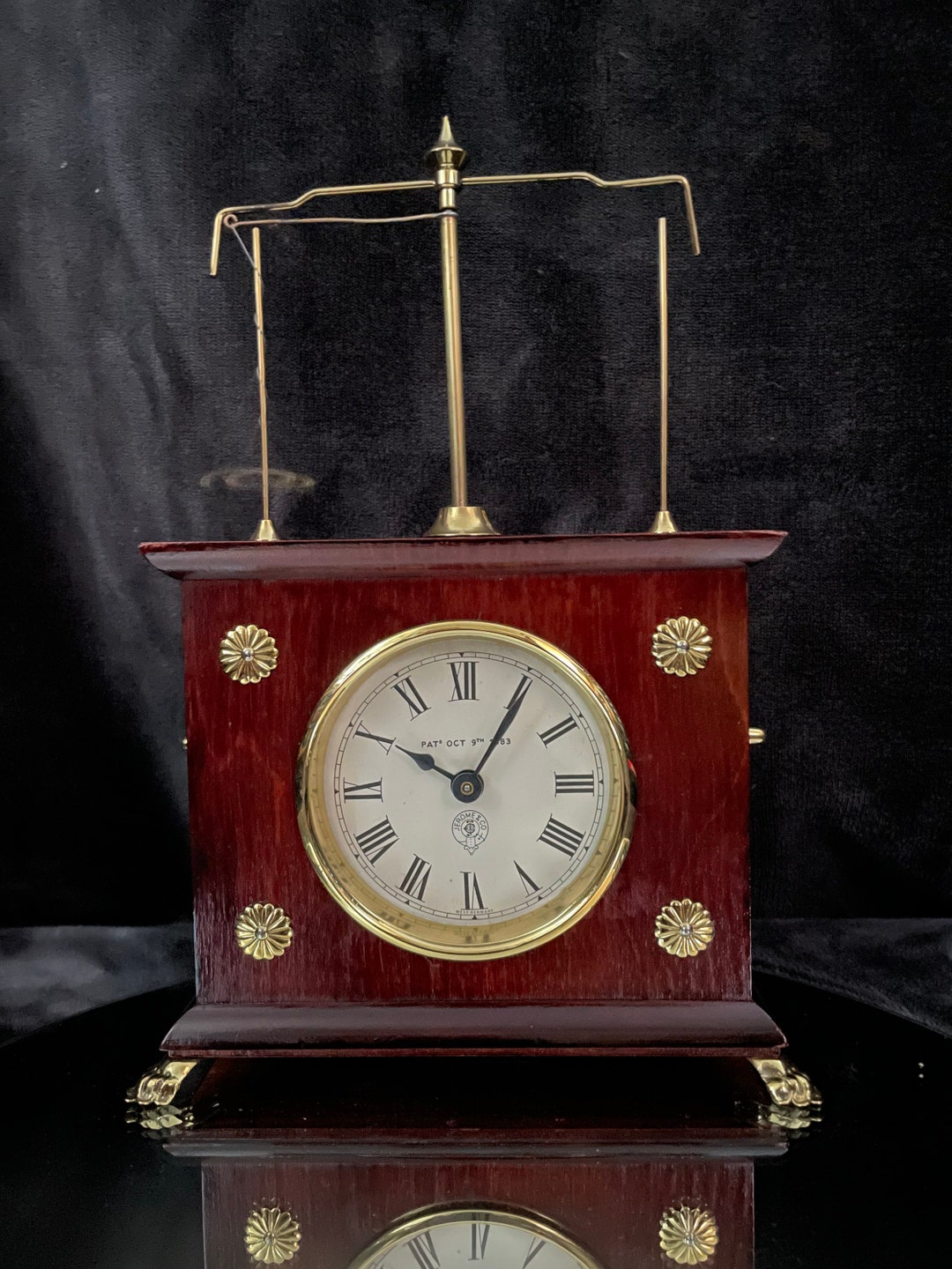 Vintage Jerome & Co. Horolovar Flying Pendulum Clock. Movement Etsy