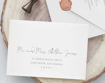 Printable Envelope Address Template Modern Wedding Envelope AddressEnvelope Address label Editable Address label Envelope Label Collette