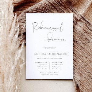 Simple Rehearsal Dinner Invitation Template,Minimal Rehearsal Dinner Template, modern Editable Rehearsal invitation printable, Collette