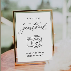 Photo Guest Book Sign Wedding Photo Guestbook Sign Photo Guestbook Printable Personalized Wedding Guestbook Sign card download Sign camera