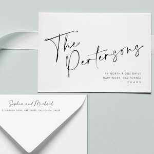 Minimalist Printable Envelope Address Template Modern Wedding Envelope AddressEnvelope Address label Editable Address label Envelope cocoa