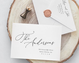 Minimal elegant Envelope address Template,Address label,Printable Envelope Address Template,Modern Calligraphy Wedding Editable Envelope