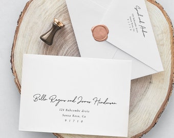 Modern Envelope address Template elegant envelope Address label Printable Envelope Address Template Editable Calligraphy Envelope label