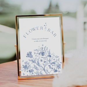 Blaues Blumen-Bar-Schild Blaues Blumen-Bar-Schild Blumen-Bar-Schild Blaue Blume Brautdusche Bar Schild Blumen-Bar Blaues Blumen-Bar-Schild Blumen-Bar Schild