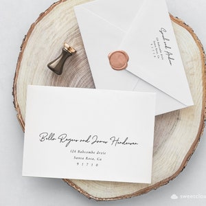 Modern Envelope address Template elegant envelope Address label Printable Envelope Address Template Editable Calligraphy Envelope label