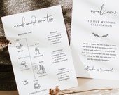 Wedding timeline Fan template  Simple Weekend Timeline Weekend Itinerary cards weekend schedule Modern Order of Events Minimalist weekend