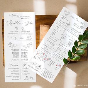 Infografía Programa de bodas Datos curiosos tarjeta de boda Programa de bodas único Icono de boda divertido Programa Plantilla de línea de tiempo de bodas Boda divertida