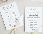 Wedding Program Template Modern Wedding Ceremony Timeline Editable Wedding program Simple wedding order of service timeline Cocoa