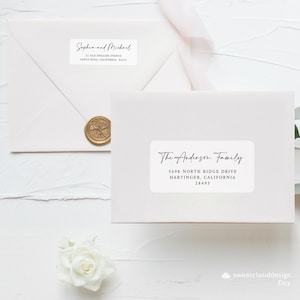Avery Envelope Address and Return Label MODERN Template - Etsy