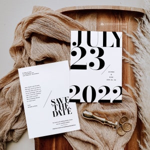 Minimal Save The Date, Modern Save the Date,Simple Save the date Template,Editable Engagement Save the Date,Minimalist save our date