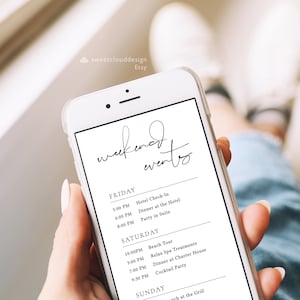 Modern Bachelorette Weekend Itinerary Template Minimal Electronic Schedule Itinerary Bachelorette Digital Bridal Party Weekend Timeline