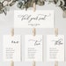 Elegant Table Seating Chart Card Template, Simple Seating Chart ...