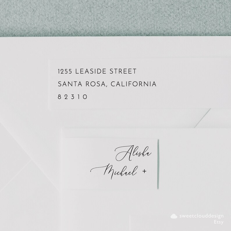 Envelope Address Label Template Address Label Sticker Editable - Etsy