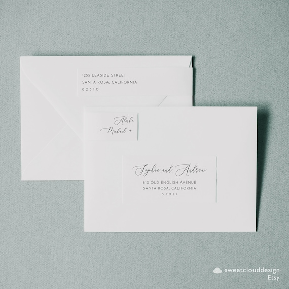 Envelope Address Label Template Address Label Sticker Editable Etsy