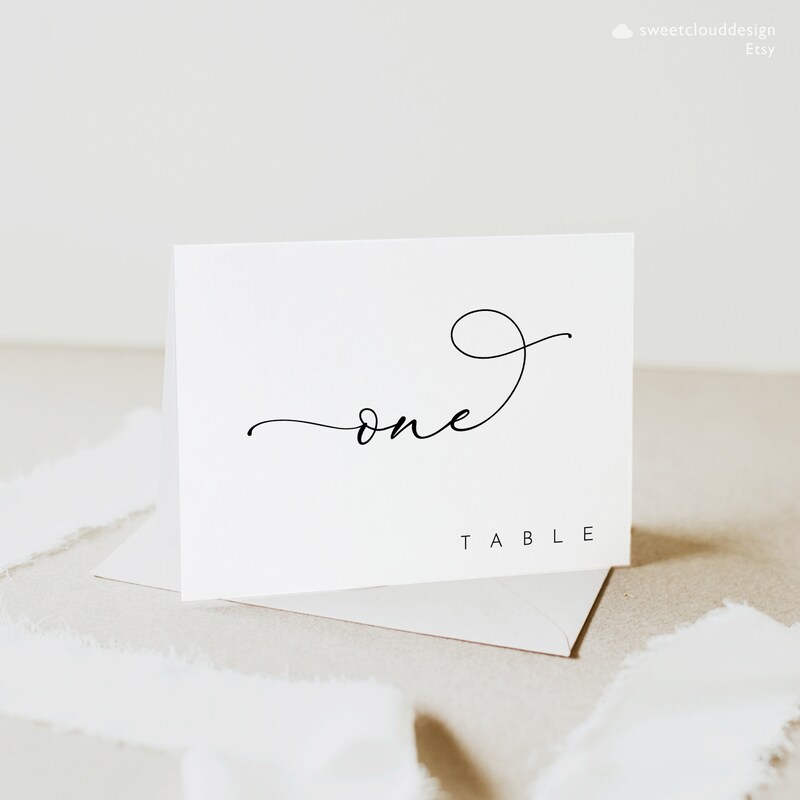 Wedding Folded Table Numbers - Etsy