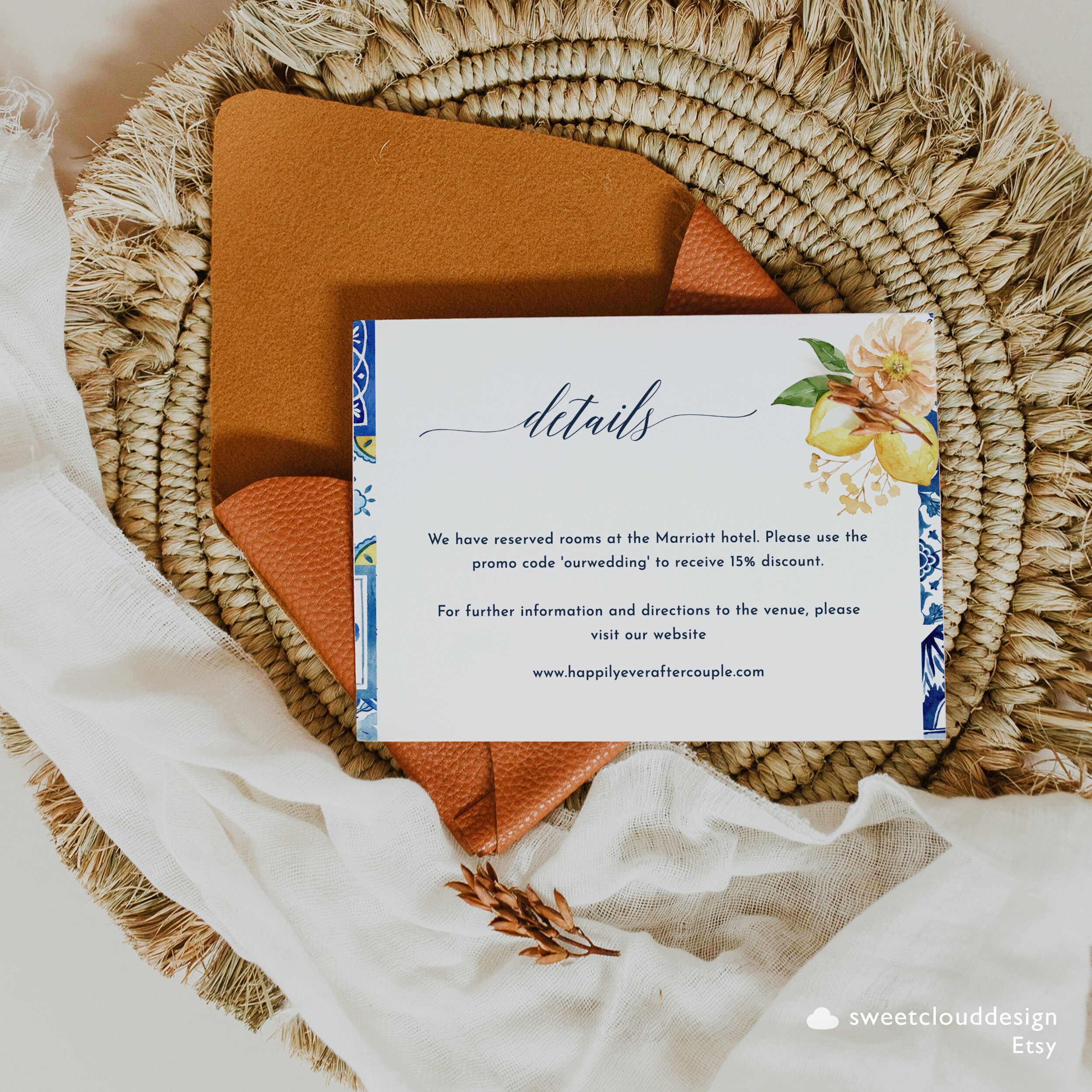 Blue Tile Detail Card Template Positano Blue Tile Detail Card Blue Tile ...