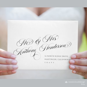 Classic Envelope address Template Address envelope printable Template Editable envelope address Modern Calligraphy Wedding Editable