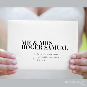 Minimal Envelope address Template Modern Address envelope printable Template Minimal envelope template Editable Simple address download