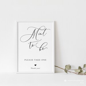 Simple Mint to Be Wedding Sign Mint Favor Table Sign Mint to Be Table ...