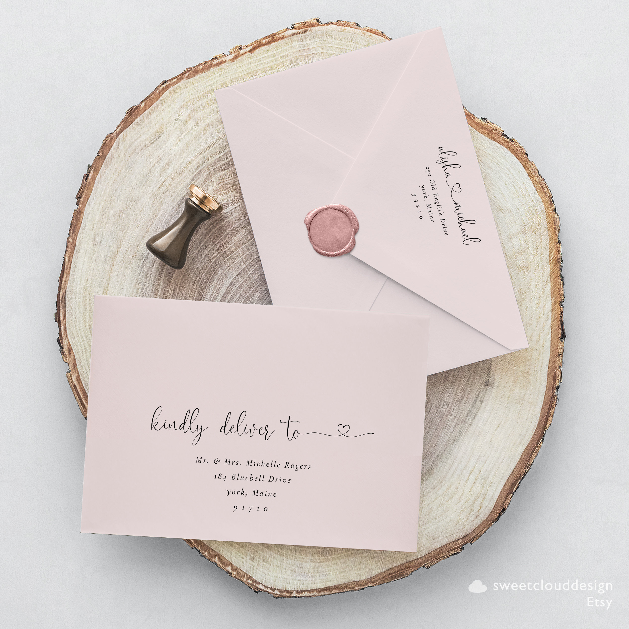 heart envelope templateaddress labelprintable envelope etsy ireland