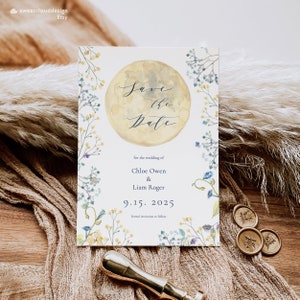 Blume Save the date Vorlage Romantisches Save the Date Datum bedruckbar
