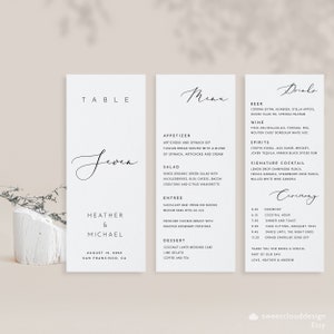 Modern Wedding Triangle Table Number Template Trifold Table Number ...