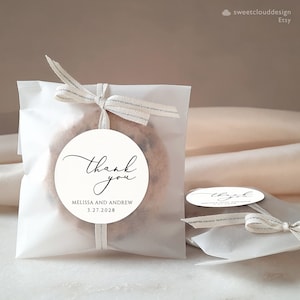 Minimal Thank You sticker round Avery Template Simple Avery Favor circle sticker label Gift Tag Round sticker Minimalist Thank You sticker