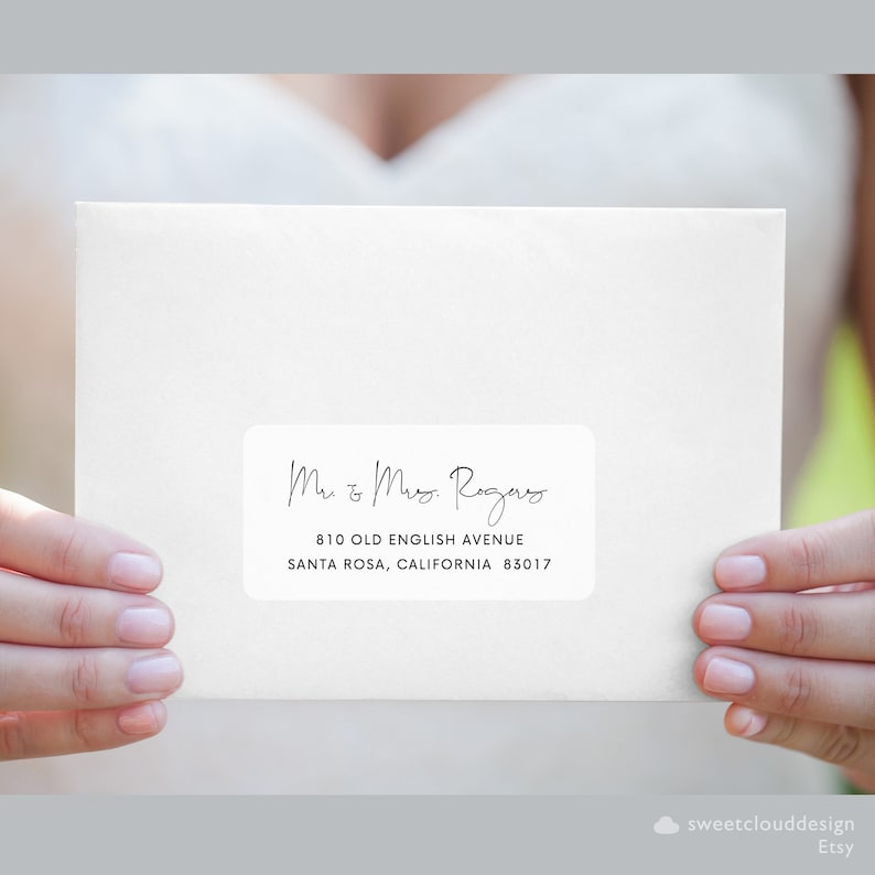 Printable Address and Return Labels Template DIY Avery 4x2 Etsy Canada