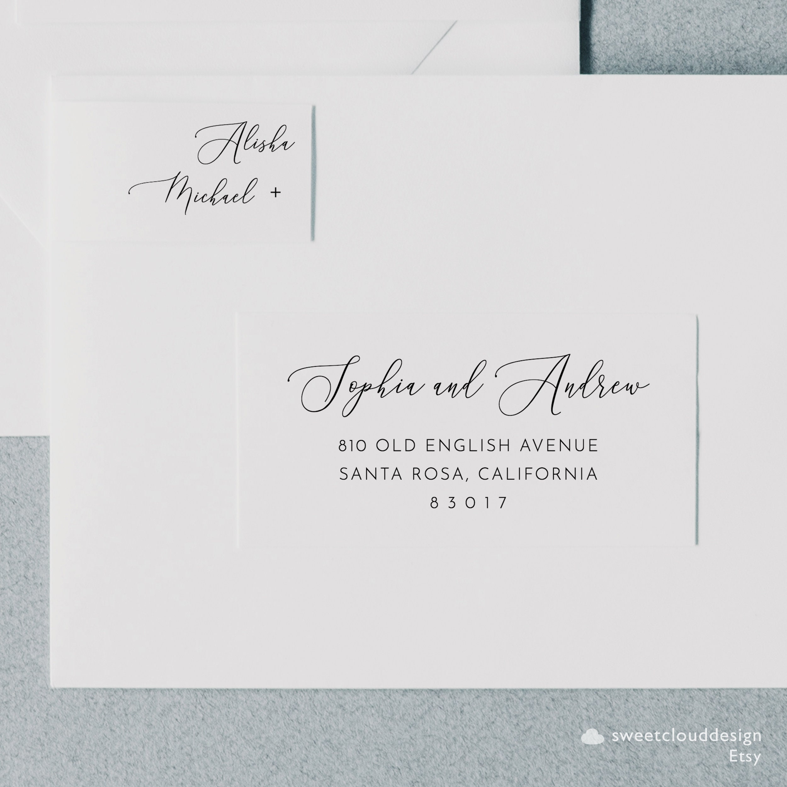 Envelope Address Label Template Address Label Sticker Editable | Etsy