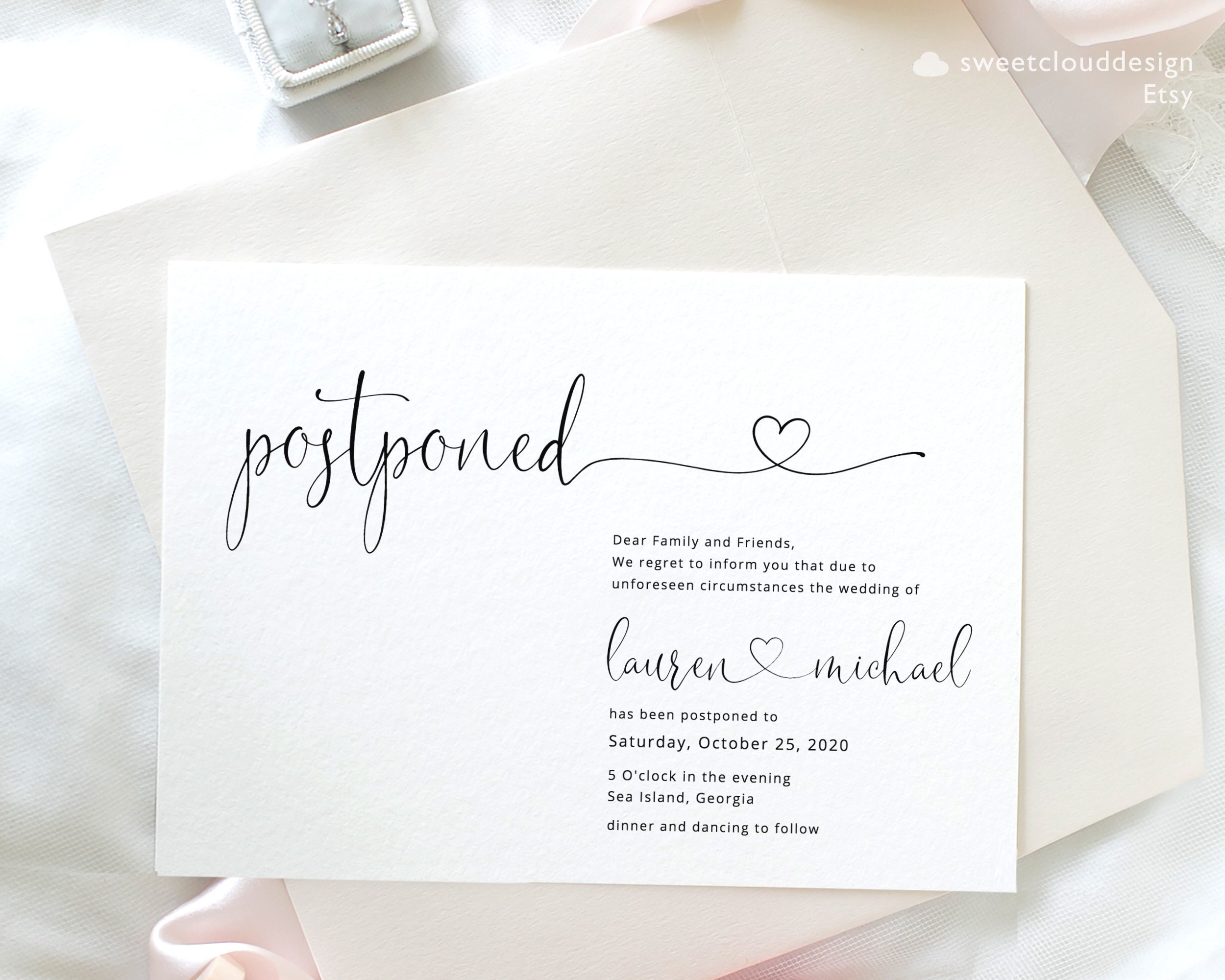 Wedding postponement gift discount
