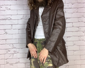 Vintage 70's lined leather jacket